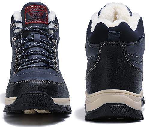 ARRIGO BELLO Hombre Botas Botines Zapatos Invierno Botas de Nieve Cálido Fur Forro Aire Libre Boots Urbano Senderismo Esquiar Caminando 41-46(Azul, Numeric_45)