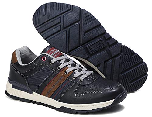 ARRIGO BELLO Zapatillas Hombre Zapatos de Casual Sneakers Vestir Deportivas Confort Jogging Transpirables Sneaker Talla 41-46(Azul, 45)