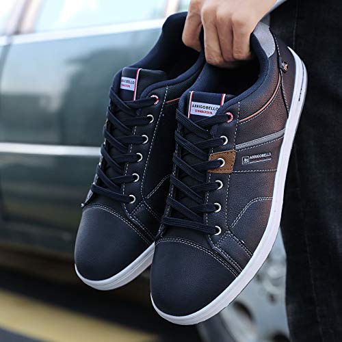 ARRIGO BELLO Zapatos Hombre Vestir Casual Deportivas Zapatillas Sneakers Caminar Correr Deportivas Gimnasio Moda cómodo Viajar Talla 41-46 (Azul, Numeric_44)