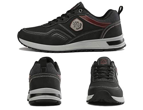 ARRIGO BELLO Zapatos Hombre Vestir Casual Zapatillas Deportivas Transpirables Gimnasio Correr Running Sneakers Al Aire Libre Tamaño 41-46 (1DK Negro, Numeric_43)