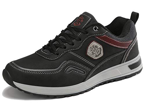 ARRIGO BELLO Zapatos Hombre Vestir Casual Zapatillas Deportivas Transpirables Gimnasio Correr Running Sneakers Al Aire Libre Tamaño 41-46 (1DK Negro, Numeric_43)