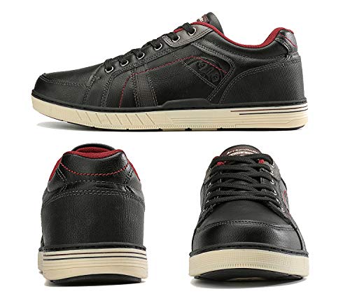 ARRIGO BELLO Zapatos Hombre Vestir Casual Zapatillas Deportivas Transpirables Gimnasio Correr Running Sneakers Al Aire Libre Tamaño 41-46 (1Negro, Numeric_41)