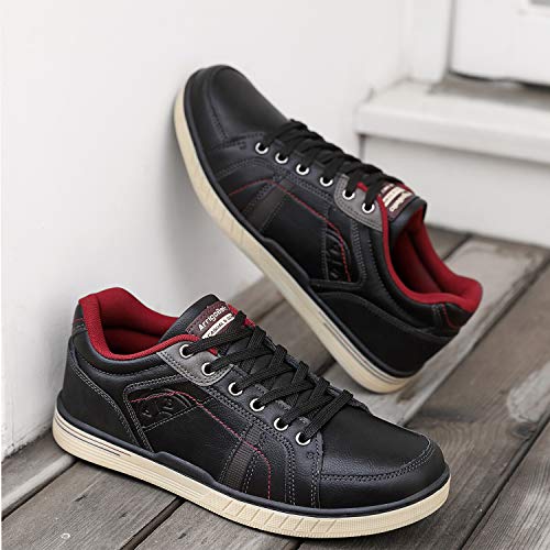 ARRIGO BELLO Zapatos Hombre Vestir Casual Zapatillas Deportivas Transpirables Gimnasio Correr Running Sneakers Al Aire Libre Tamaño 41-46 (1Negro, Numeric_41)