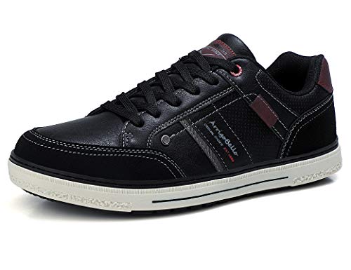 ARRIGO BELLO Zapatos Hombre Vestir Casual Zapatillas Deportivas Transpirables Sneaker Caminar Correr Cómodo Casuales Moda Negocio Talla 41-46 (Negro, Numeric_41)
