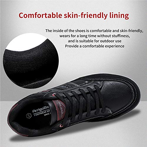 ARRIGO BELLO Zapatos Hombre Vestir Casual Zapatillas Deportivas Transpirables Sneaker Caminar Correr Cómodo Casuales Moda Negocio Talla 41-46 (Negro, Numeric_41)