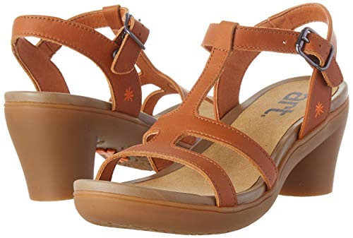 Art Alfama, Sandalias con Punta Abierta Mujer, Marrón (Cuero/Arena Cuero/Arena), 40 EU