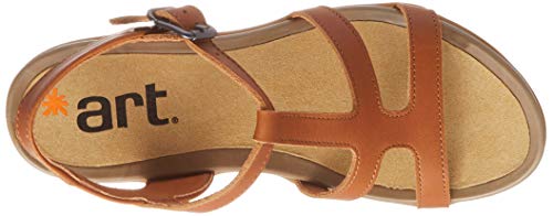Art Alfama, Sandalias con Punta Abierta Mujer, Marrón (Cuero/Arena Cuero/Arena), 40 EU