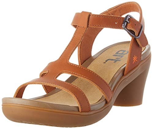 Art Alfama, Sandalias con Punta Abierta Mujer, Marrón (Cuero/Arena Cuero/Arena), 40 EU