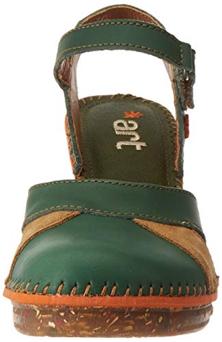 Art Amsterdam, Sandalias con Punta Abierta Mujer, Verde (Forest Forest), 36 EU