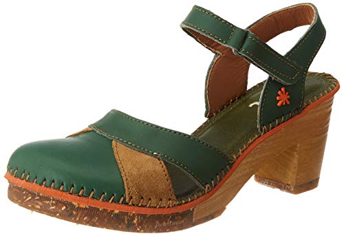 Art Amsterdam, Sandalias con Punta Abierta Mujer, Verde (Forest Forest), 36 EU