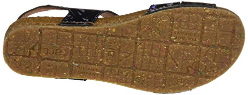 Art Creta, Sandalias con Plataforma Plana Mujer, Negro (Black Chaos), 36 EU