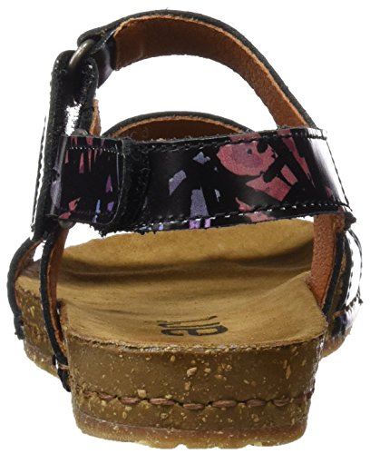 Art Creta, Sandalias con Plataforma Plana Mujer, Negro (Black Chaos), 36 EU