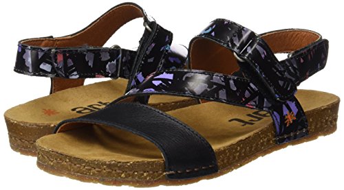 Art Creta, Sandalias con Plataforma Plana Mujer, Negro (Black Chaos), 36 EU