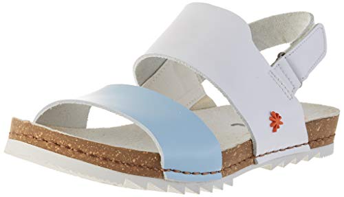 Art Creta, Sandalias con Punta Abierta Mujer, Multicolor (White/Sky White/Sky), 40 EU