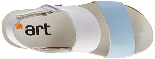 Art Creta, Sandalias con Punta Abierta Mujer, Multicolor (White/Sky White/Sky), 40 EU