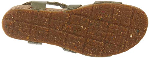 Art Creta, Sandalias con Punta Abierta Mujer, Verde (Kaki Kaki), 36 EU