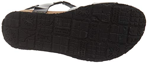 Art Mykonos, Sandalias con Punta Abierta Mujer, Negro (Black Black), 42 EU