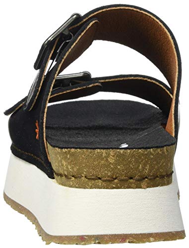 Art Mykonos, Sandalias Planas Mujer, Black, 39 EU
