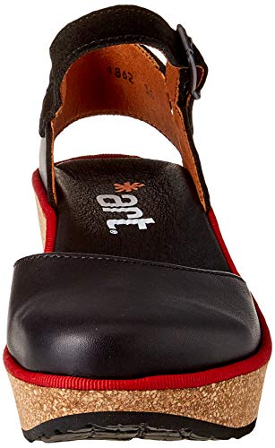 Art Parma, Sandalias con cuña Mujer, Black, 39 EU