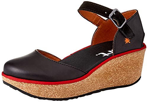 Art Parma, Sandalias con cuña Mujer, Black, 39 EU