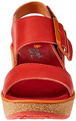 Art Parma, Sandalias con cuña Mujer, Coral, 37 EU