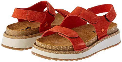 Art Vancouver, Zapatos de tacón con Punta Abierta Mujer, Rojo (Coral Coral), 40 EU
