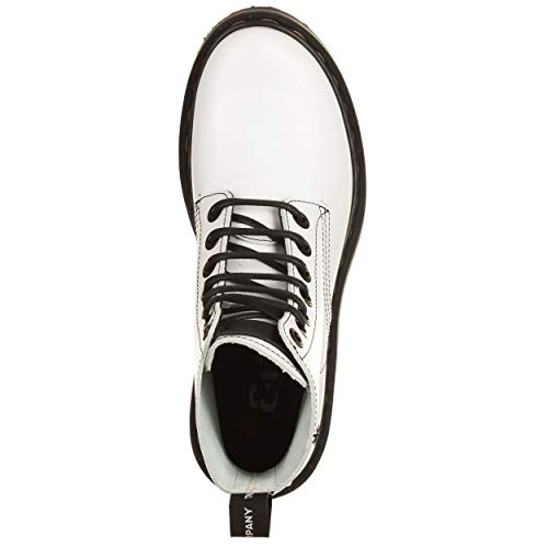 ART VIALESCARPE - Botines Company. Piel abrasiva con cordones y suela de contraste. Mujer. Blanco. Talla 37