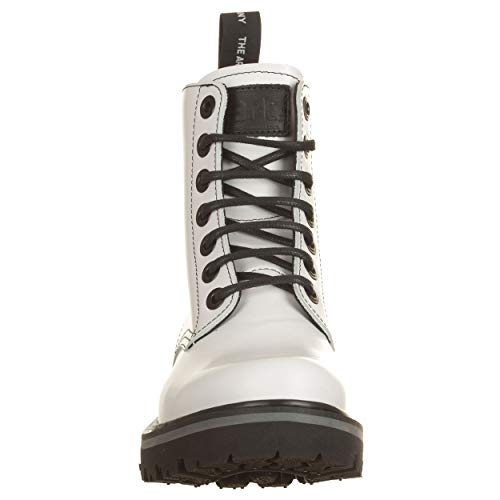 ART VIALESCARPE - Botines Company. Piel abrasiva con cordones y suela de contraste. Mujer. Blanco. Talla 37