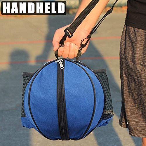 ASEOK Bolsa de baloncesto portátil para baloncesto, fútbol, bolsa de almacenamiento con correa para el hombro, bolsa de PVC para deportes al aire libre, bolsa de entrenamiento, accesorios