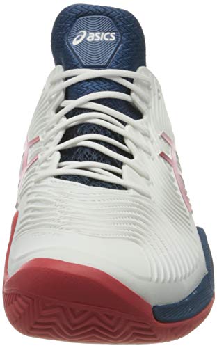 Asics Court FF 2 Clay, Tennis Shoe Hombre, White/Mako Blue, 44 EU