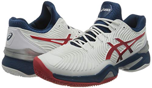 Asics Court FF 2 Clay, Tennis Shoe Hombre, White/Mako Blue, 44 EU