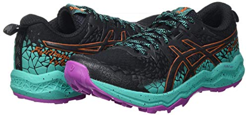 Asics Fujitrabuco Lyte, Trail Running Shoe Mujer, Black/Baltic Jewel, 38 EU