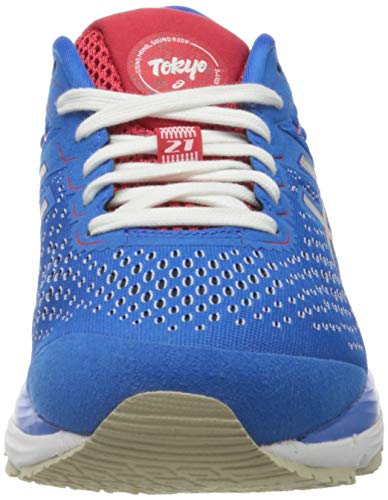 Asics Gel-Cumulus 21, Zapatilla de Correr Mujer, Azul/Blanco ELÉCTRICO, 37 EU
