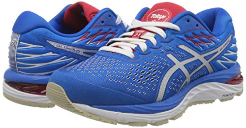 Asics Gel-Cumulus 21, Zapatilla de Correr Mujer, Azul/Blanco ELÉCTRICO, 37 EU