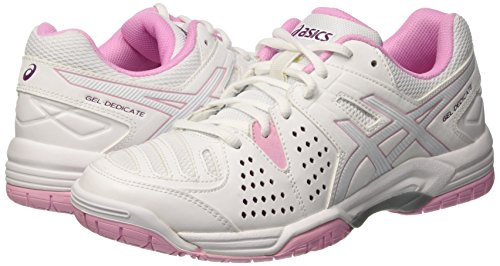 Asics Gel-Dedicate 4 W, Zapatillas de Tenis Mujer, Multicolor (White/Cotton Candy/Plum), 40.5 EU