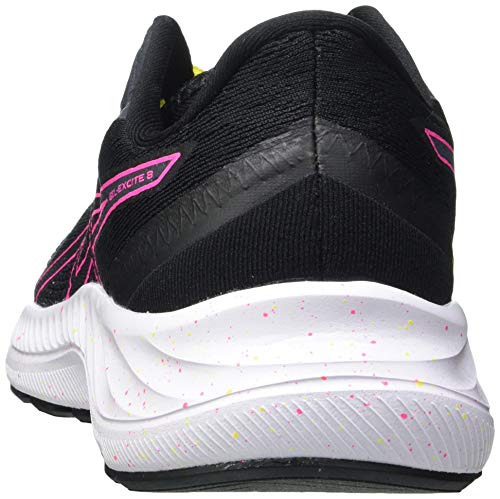 Asics Gel-Excite 8, Road Running Shoe Mujer, Black/Hot Pink, 40 EU