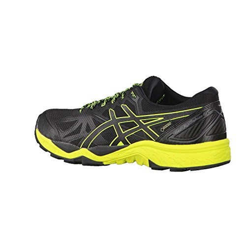 Asics Gel-Fujitrabuco 6 G-TX, Zapatillas de Running para Asfalto Hombre, Negro (Black/Safety Yellow/Black 9089), 44 EU