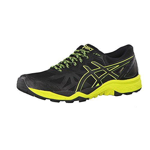 Asics Gel-Fujitrabuco 6 G-TX, Zapatillas de Running para Asfalto Hombre, Negro (Black/Safety Yellow/Black 9089), 44 EU