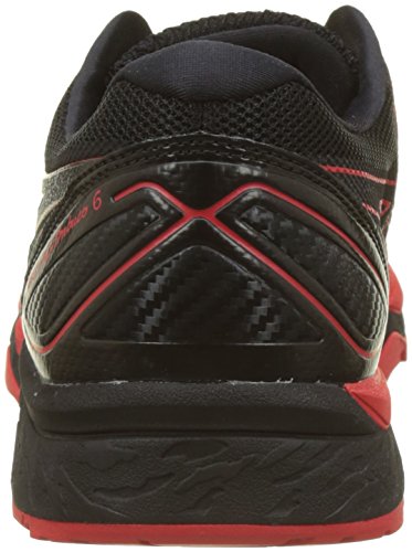 Asics Gel Fujitrabuco 6, Zapatillas de Running para Asfalto Hombre, Rojo (Black/Fiery Red/Black 9023), 43.5 EU