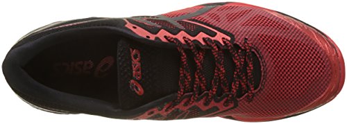 Asics Gel Fujitrabuco 6, Zapatillas de Running para Asfalto Hombre, Rojo (Black/Fiery Red/Black 9023), 43.5 EU