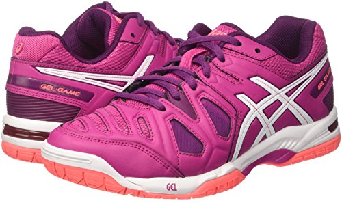 Asics Gel-Game 5 W, Zapatillas de Tenis Mujer, Multicolor (Berry/White/Plum), 37.5 EU