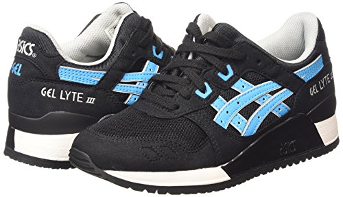 ASICS - Gel-Lyte III, Zapatillas Unisex Adulto, Negro (Black/Atomic Blue 9039), 43 EU