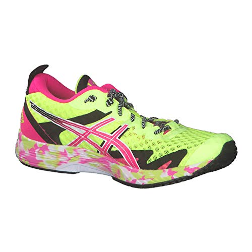 ASICS Gel-Noosa Tri 12, Zapatillas para Correr Mujer, Safety Yellow Pink GLO, 37.5 EU