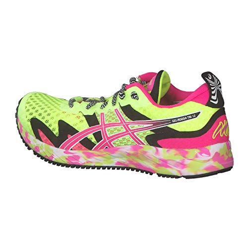 ASICS Gel-Noosa Tri 12, Zapatillas para Correr Mujer, Safety Yellow Pink GLO, 37.5 EU
