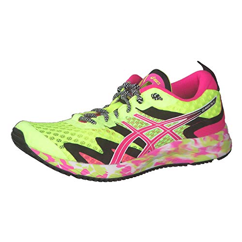 ASICS Gel-Noosa Tri 12, Zapatillas para Correr Mujer, Safety Yellow Pink GLO, 37.5 EU