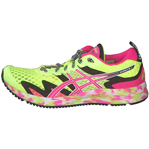 ASICS Gel-Noosa Tri 12, Zapatillas para Correr Mujer, Safety Yellow Pink GLO, 37.5 EU