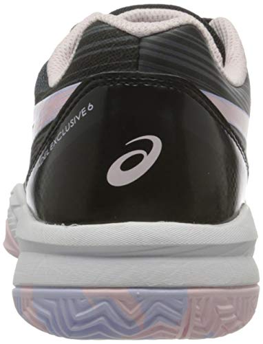 Asics Gel-Padel Exclusive 6, Indoor Court Shoe Mujer, Black/Pink Salt, 37.5 EU