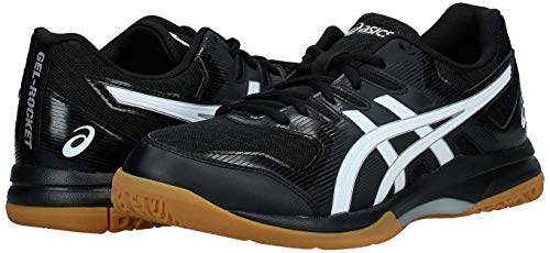 Asics Gel-Rocket 9, Zapatilla para Deportes Hombre, Noir Blanc, 42.5 EU