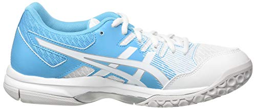 Asics Gel-Rocket 9, Zapatillas de Deporte Interior Mujer, Blanc Bleu Ciel, 40 EU