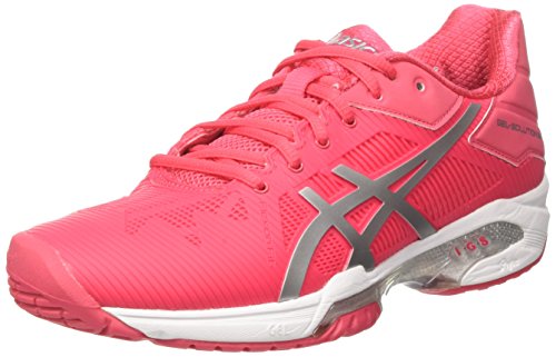 Asics Gel-Solution Speed 3, Zapatillas de Tenis Mujer, Multicolor (Rouge Red/Silver/White), 37 EU